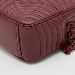 Prada Red Diagramme Leather Camera Shoulder Bag