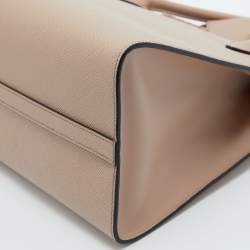 مملوكة مسبقًا Prada Beige Saffiano Leather Small Monochrome Tote