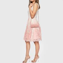 Prada Pink Saffiano Leather Wallet on Chain