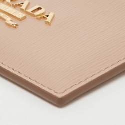 Prada Beige Vitello Move Leather Card Holder