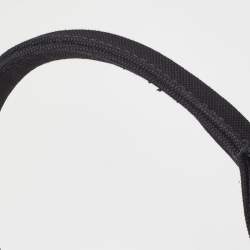 Pre Owned Prada Black/Natural Panier Wicker and Canvas Basket Tote 