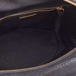 Pre Owned Prada Black/Natural Panier Wicker and Canvas Basket Tote 