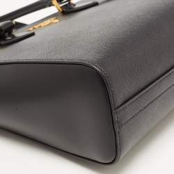 Pre Owned Prada Black Saffiano Lux Leather Galleria Zip Tote