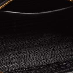 Pre Owned Prada Black Saffiano Lux Leather Galleria Zip Tote