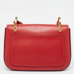Prada Red Leather Pionniere Saddle Bag