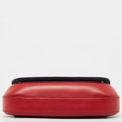 Prada Red Leather Pionniere Saddle Bag