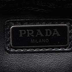 Pre Owned Prada Brown Saffiano Leather Brique Messenger Bag