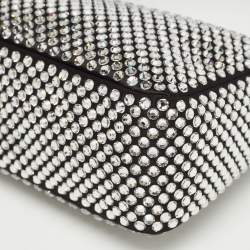 Prada Black Satin Mini Crystal Studded Re-Edition 2000 Shoulder Bag