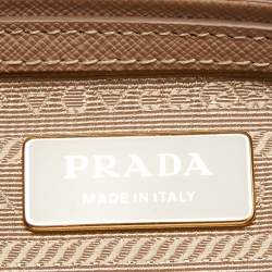Pre Owned Prada Dusty Pink Saffiano Lux Leather Medium Galleria Tote 