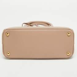 Pre Owned Prada Dusty Pink Saffiano Lux Leather Medium Galleria Tote 