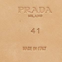 Prada White Patent Leather Slingback Sandals 41