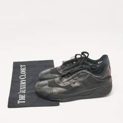 Pre Owned Prada x Adidas Black Nylon Luna Rossa Sneakers Size 36 2/3