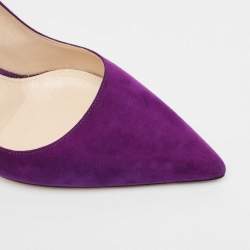 Prada Purple Suede Pointed Toe Pumps Size 37