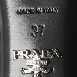 Pre Owned Prada Black Patent Leather Mary Jane Pumps Size 37