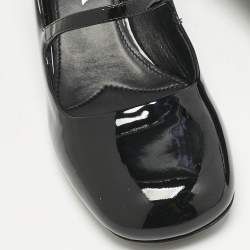 Pre Owned Prada Black Patent Leather Mary Jane Pumps Size 37