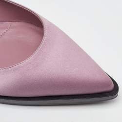 Prada Pink/Green Satin Runway Colorblock Pointed Toe Pumps Size 38.5