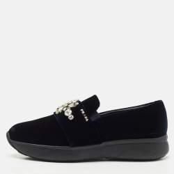 Prada White/Black Leather Low Top Sneakers Size 38 Prada | TLC