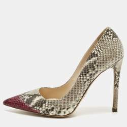 Pre Owned Prada Multicolor Python Leather Pointed Toe Pumps Size 36