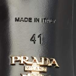 Pre Owned Prada Black Patent Leather Crystal Embellished Slingback Pumps Size 41