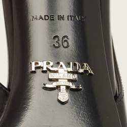 Pre Owned Prada Size 36 Black Leather Pointed Toe Slingback Pumps
