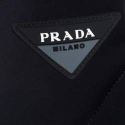 مملوكة مسبقًا Prada Black Stretch Fabric Ankle Booties Size 37.5