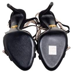 Prada Black Suede Strappy Open Toe Sandals Size 38