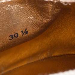 Pre Owned Prada Beige Logo Embroidered Canvas Flat Espadrilles Size 39.5