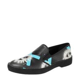 Prada Black/White Leather Slip On Sneakers Size 38 Prada | TLC