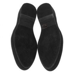 Pre Owned Prada Black/White Leather Slip On Sneakers Size 38