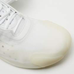 Pre Owned Prada x Adidas White/Grey PVC Lace Up Sneakers Size 41 1/3