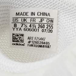 Pre Owned Prada x Adidas White/Grey PVC Lace Up Sneakers Size 41 1/3