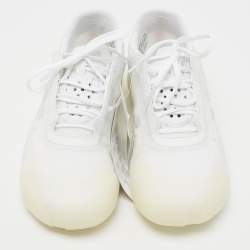 Pre Owned Prada x Adidas White/Grey PVC Lace Up Sneakers Size 41 1/3