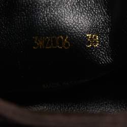 Pre Owned Prada Brown Suede Buckle Knee Length Boots Size 38