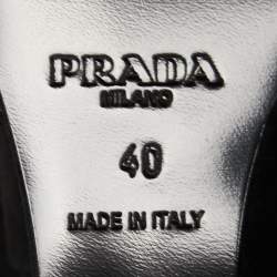 Pre Owned Prada Black Suede Open Toe Lace Up Cut Out Wedge Booties Size 40