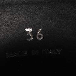 Prada Black Leather Logo Loafer Mules Size 36