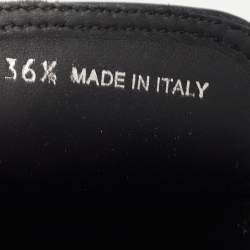 Prada Black Leather Sabots Flat Mules Size 36.5