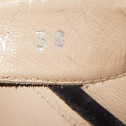 Pre Owned Prada Black Suede Ankle Strap Sandals Size 38