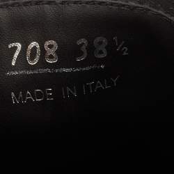 Pre Owned Prada Black Leather Monolith Platform Derby Size 38.5