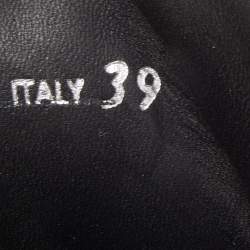 Pre Owned Prada Black Leather Brogue Sneakers Size 39