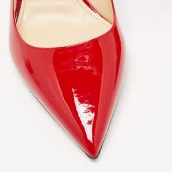 Prada Red Patent Leather Pointed Toe Pumps Size 40