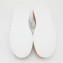 Prada White Rubber Cork Wedge Ankle Strap Sandals Size 40
