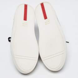 Pre Owned Prada Black Leather Low Top Sneakers Size 38