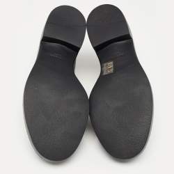 Pre Owned Prada Black Glossy Leather Platform Loafers Size 39