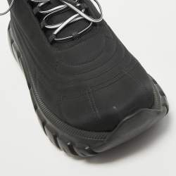 Pre Owned Prada Black Nylon Prax Low Top Sneakers  Size 40