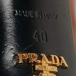 Pre Owned Prada Two Tone Leather Platform Pumps Size 40