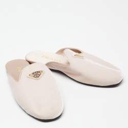  Prada Baby Pink Velvet Flat Mules Size 36