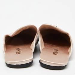  Prada Baby Pink Velvet Flat Mules Size 36