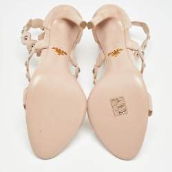 Prada Beige Suede Ankle Strap Sandals Size 39 