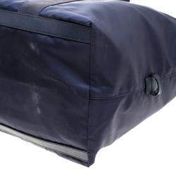 Prada Navy Blue Nylon Weekender Bag