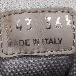 Prada Sport Silver Leather High Top Sneakers Size 36.5